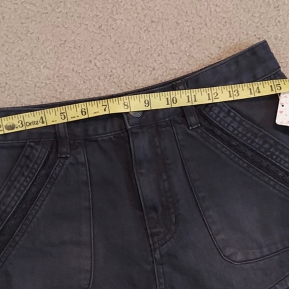 Free People High Waist Denim Black Shorts NWT - Picture 6 of 8